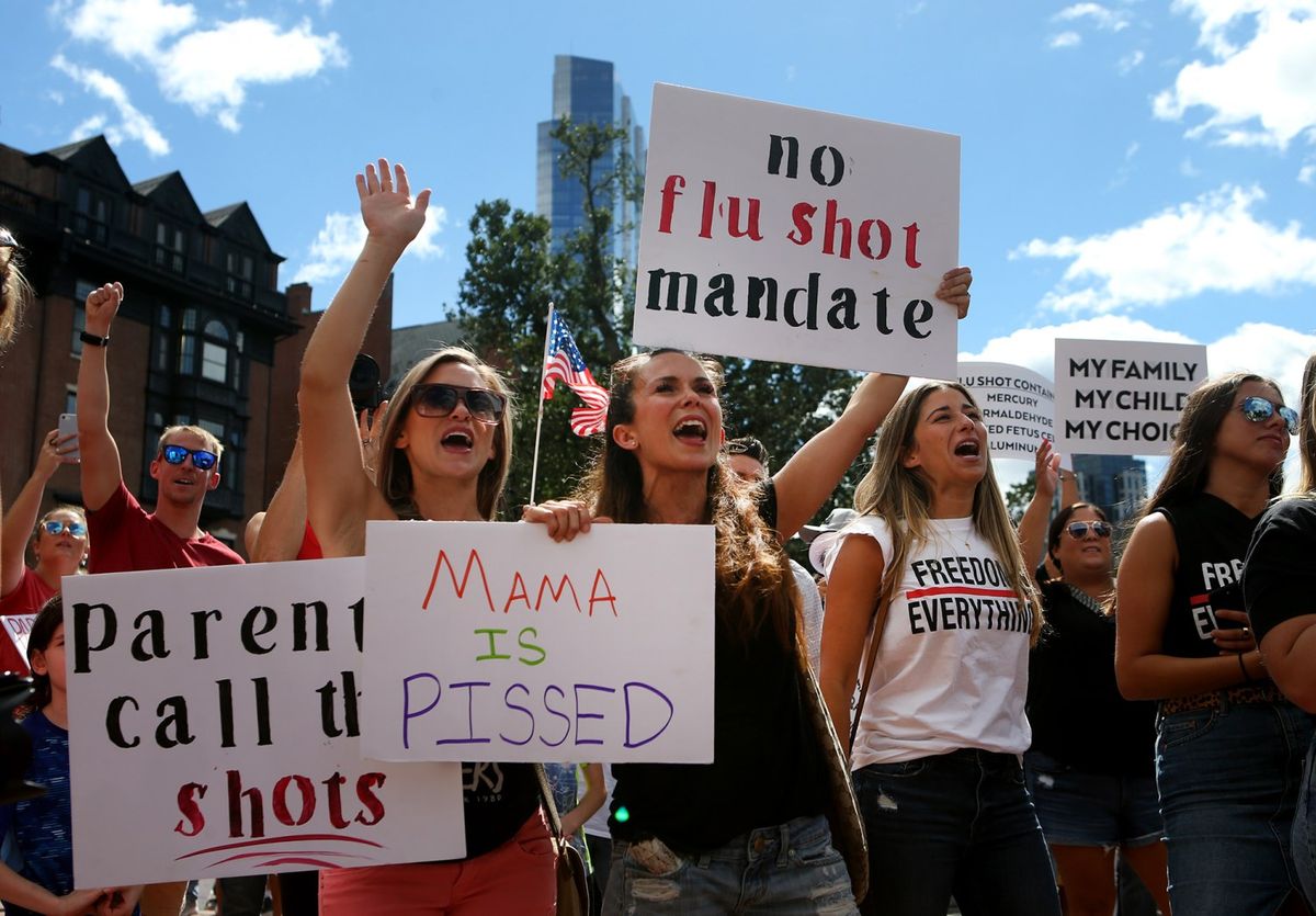 Hundreds protest new student flu vaccine mandate at State House – Nashoba Valley Voice