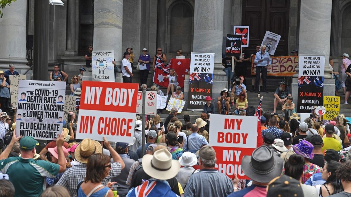 Thousands of protesters march against ‘mandatory’ vaccination | Daily Telegraph